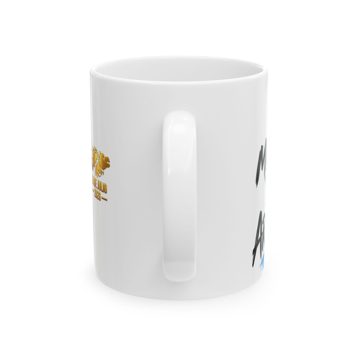 Ceramic Mug — Vintage Championship Stars & Spanish Text Coffee Cup