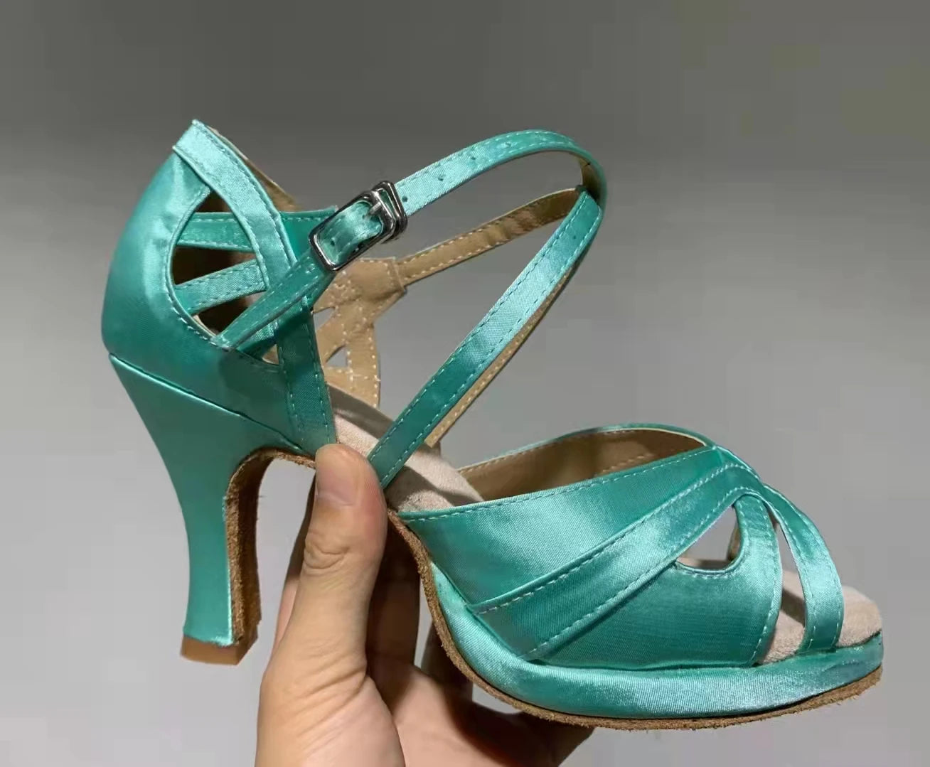 Women’s salsa shoes with rhinestones