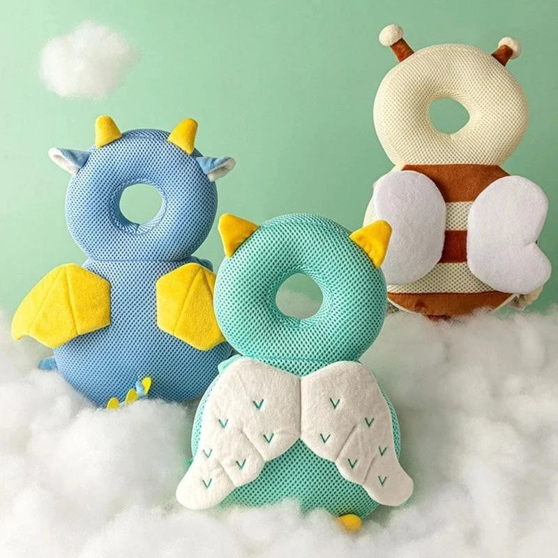 Toddler Head Protector (1-3T) | Anti-Bump Safety Pillow | Padded Backpack Headgear for Babies & Kids | Cartoon Design