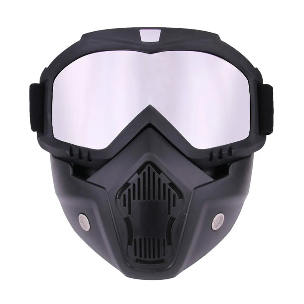 Motocross Goggles with Protective Mask - Dustproof, Adjustable and Breathable