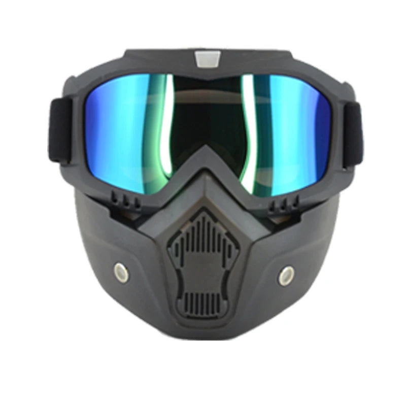 Motocross Goggles with Protective Mask - Dustproof, Adjustable and Breathable