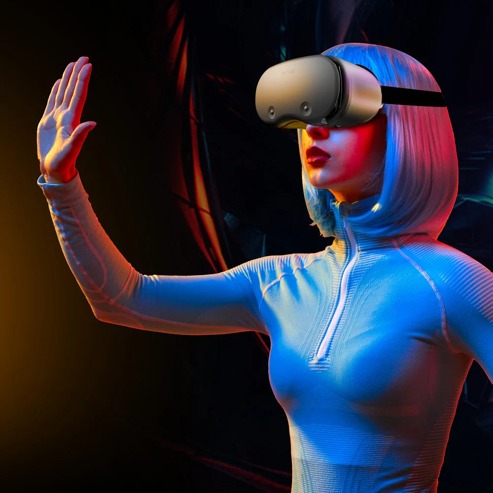 3D VR Headset for iPhone & Android, Virtual Reality Glasses with Real Lenses