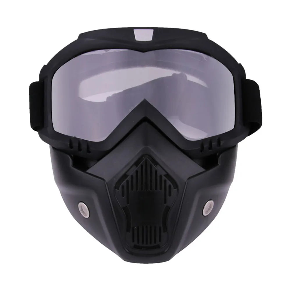 Motocross Goggles with Protective Mask - Dustproof, Adjustable and Breathable