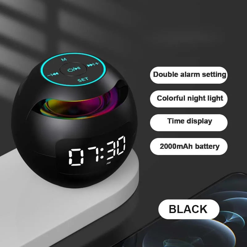 Bluetooth Speaker with Alarm Clock and LED Display