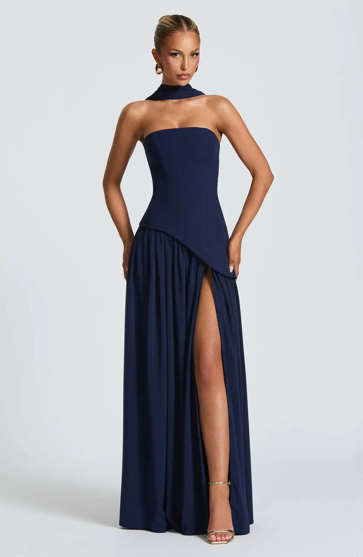 Sleeveless Summer Dress with Irregular Design