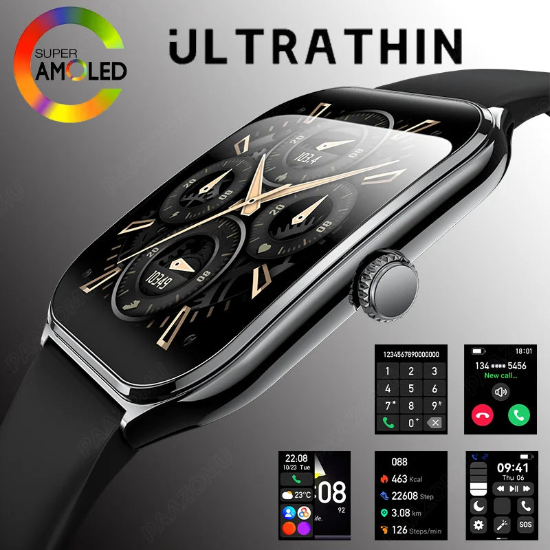 Ultra Thin Smartwatch with 1.96" AMOLED Display
