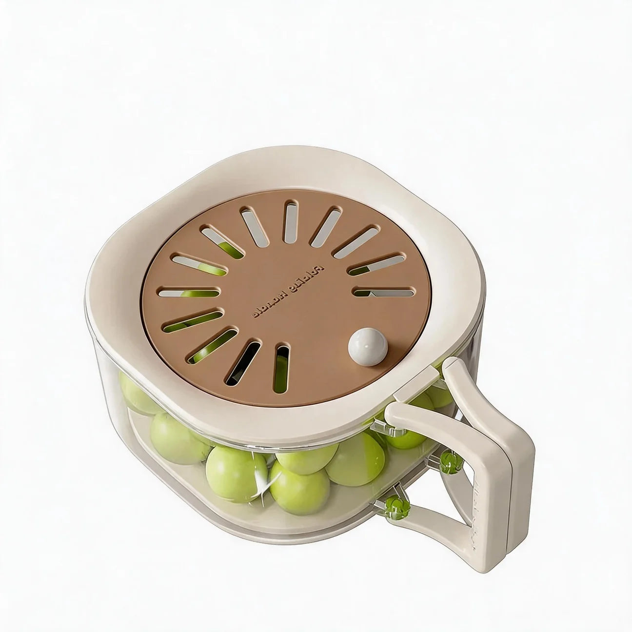 2-in-1 Double Layer Fruit Washing Basket with Lid
