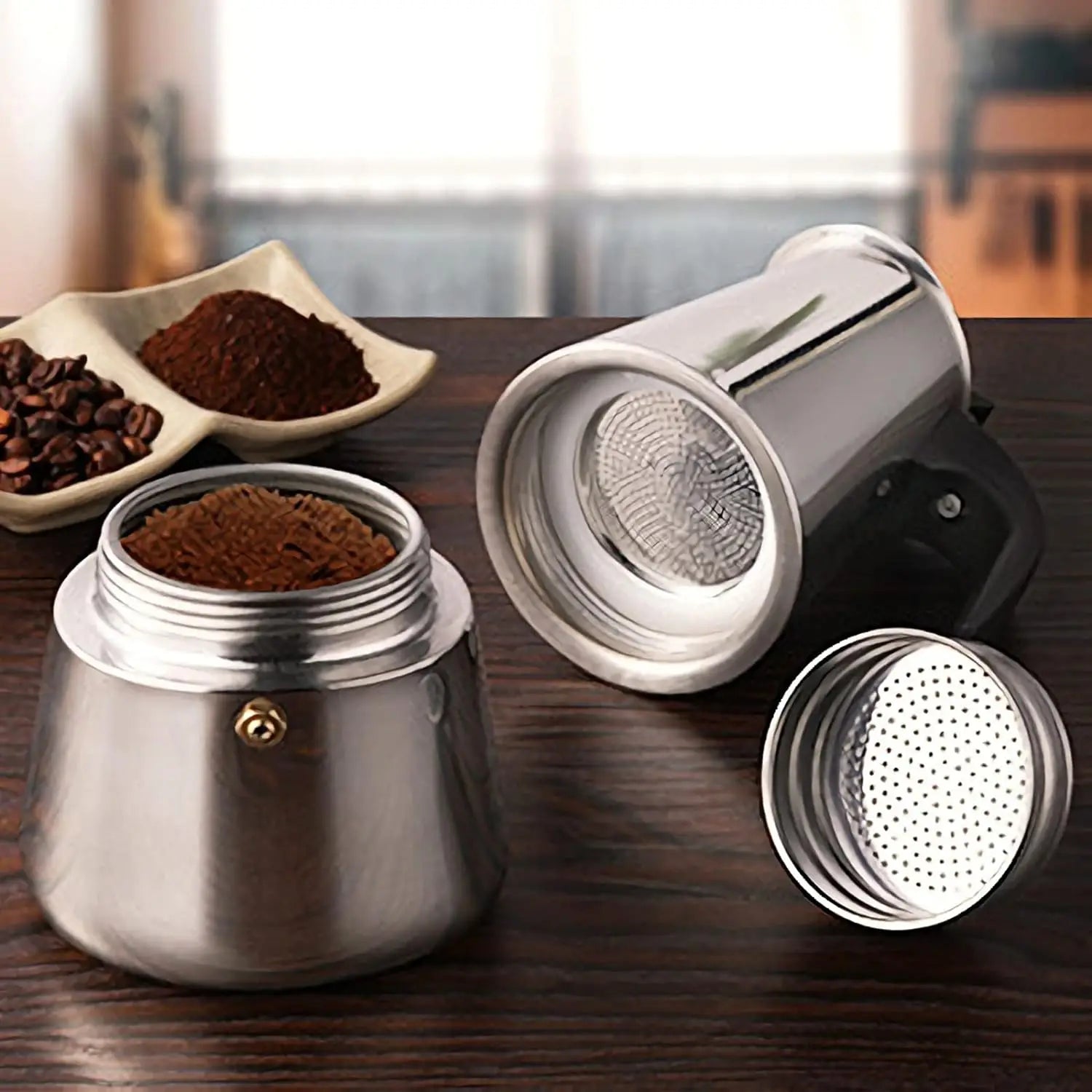 Italian espresso coffee maker moka pot