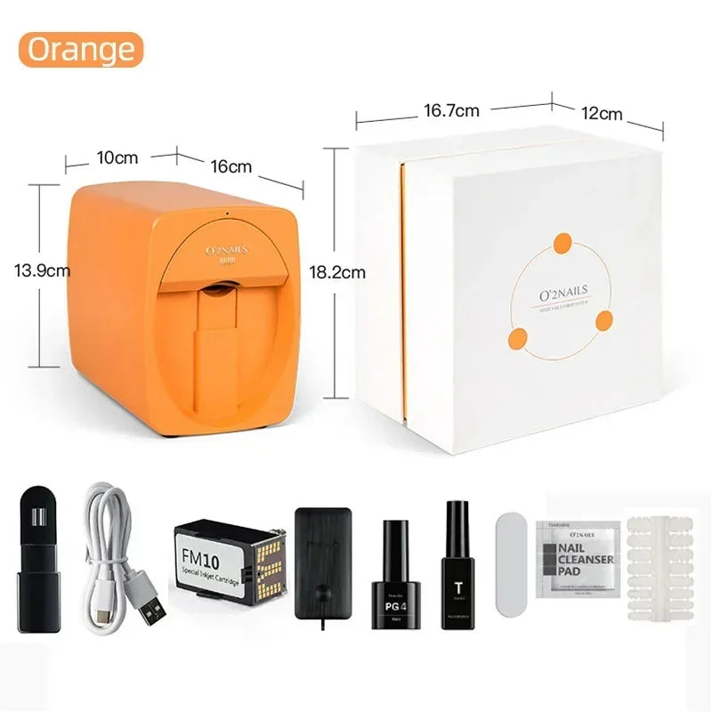 Impresora de uñas 3D portátil, máquina de uñas pintadas, impresión automática inteligente, artefacto con cartucho para el hogar de celebridades