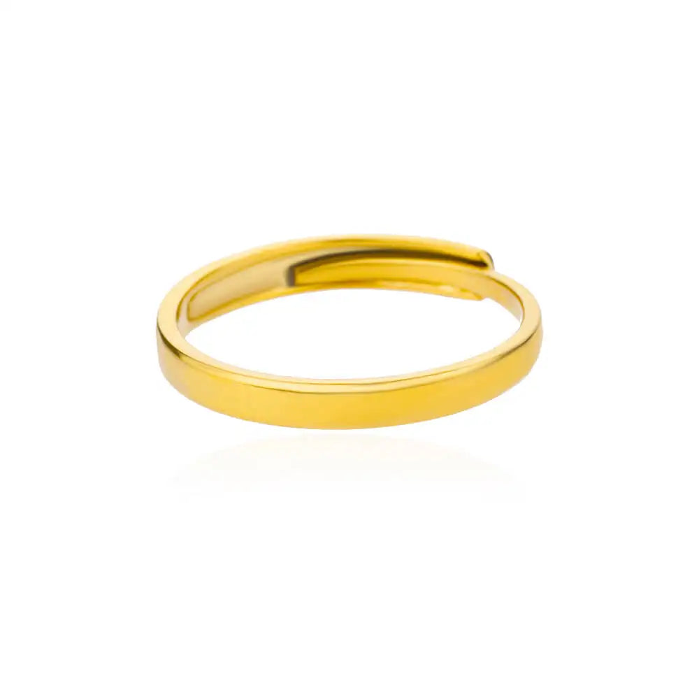 Stainless Steel Ring. Gold Finish. Classic Luxury Design