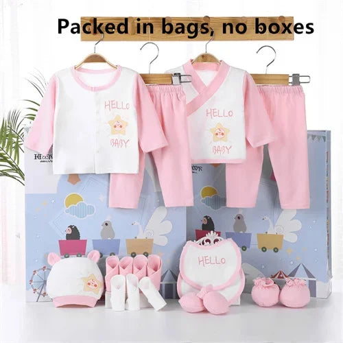 Newborn baby clothes set 18 pieces cotton