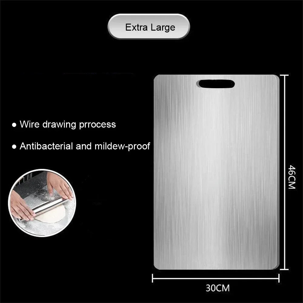 Stainless steel cutting board double sided