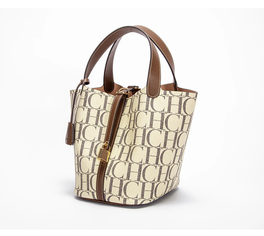 Large Capacity Women's Handbag, Work and Travel Tote Bag, Stylish Shoulder Bag with Monogram Design and Premium Texture