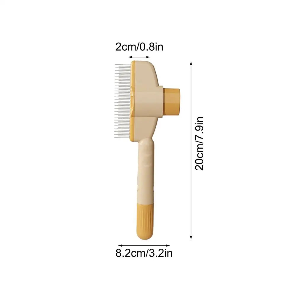 Self Cleaning Pet Deshedding Brush for Cats & Dogs with Long Hair
