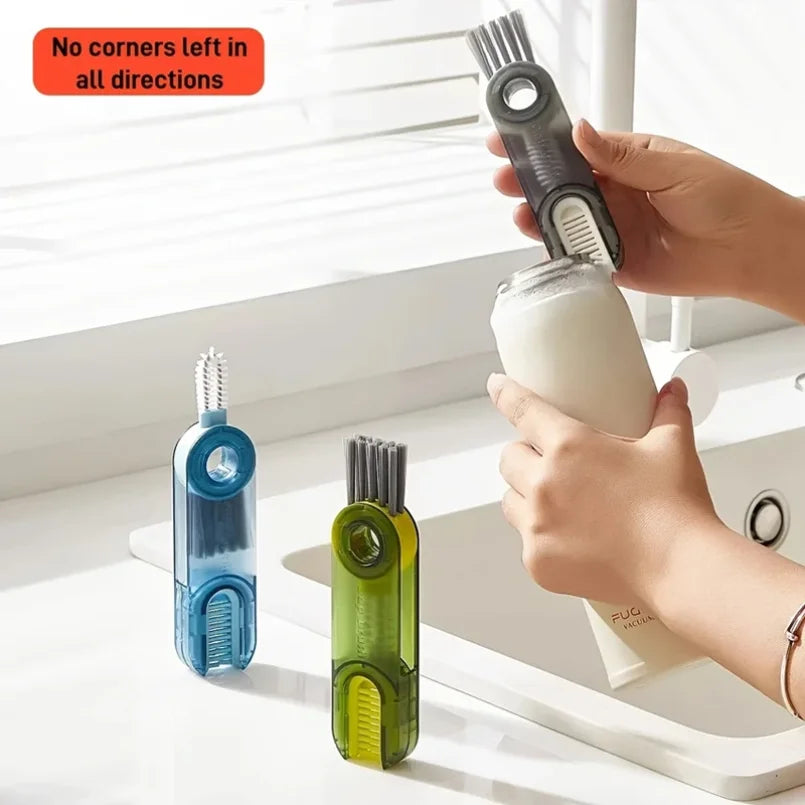 Multifunctional U-Shaped Brush for Cups, Thermal Bottles and Thermos Lids, Deep Cleaning Tool for Kitchen