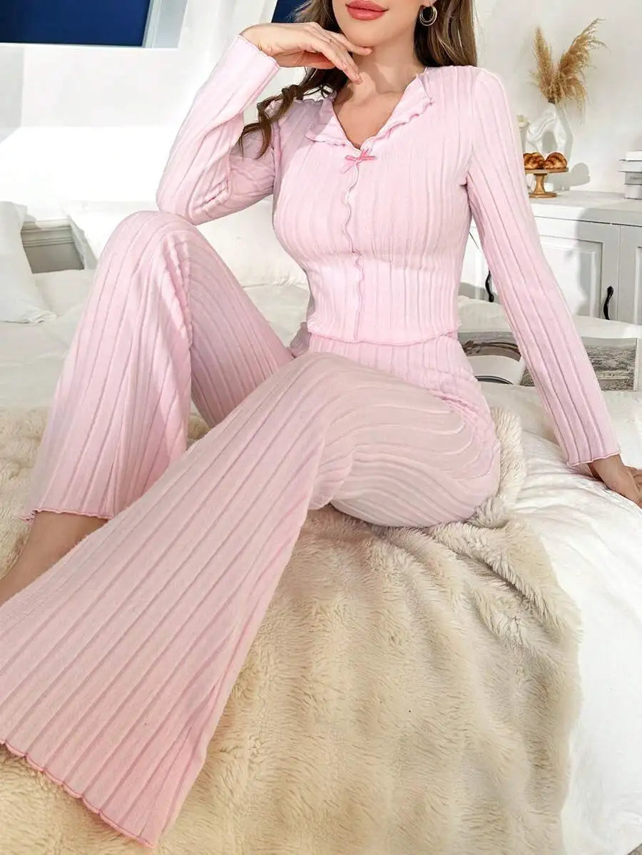 Women’s winter pajama set with long sleeves