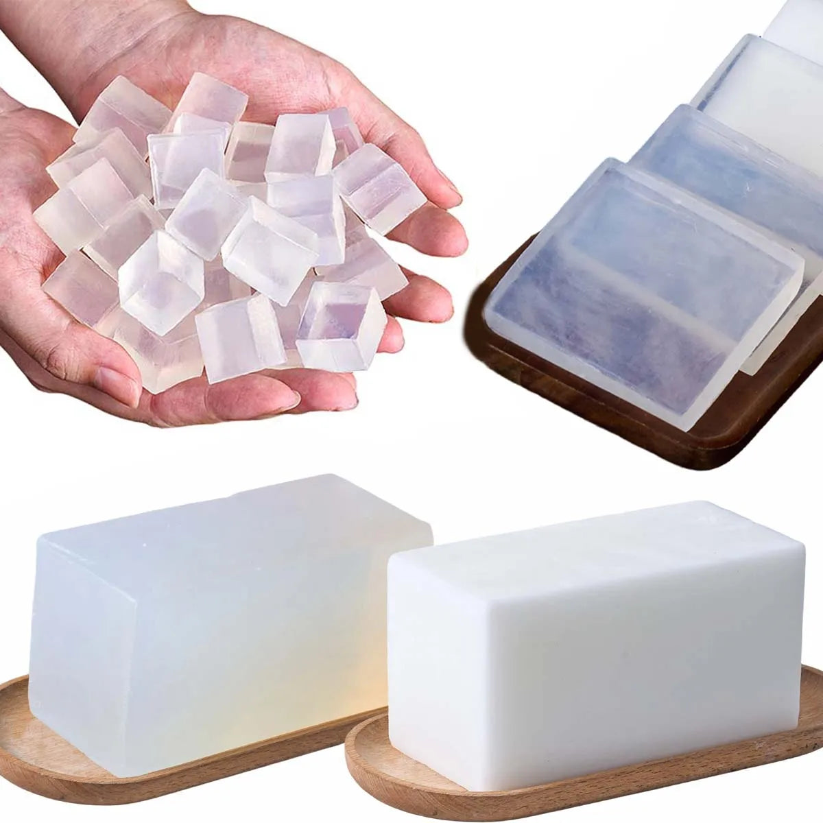 Glycerin Soap Base (1kg) | Melt and Pour, Clear, for Soap Making | DIY, Aromatherapy, Bath, Raw Wholesale Material