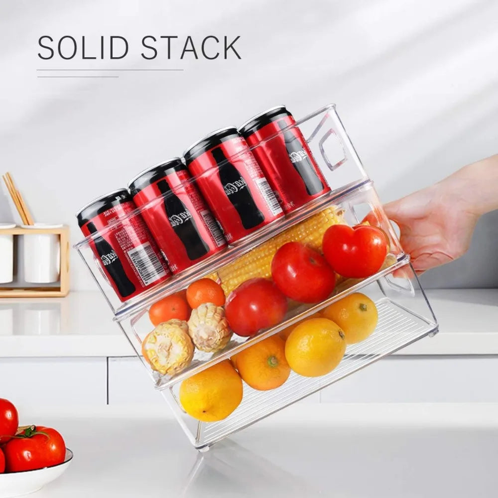 Clear Storage Organizers | Stackable Pantry Bins