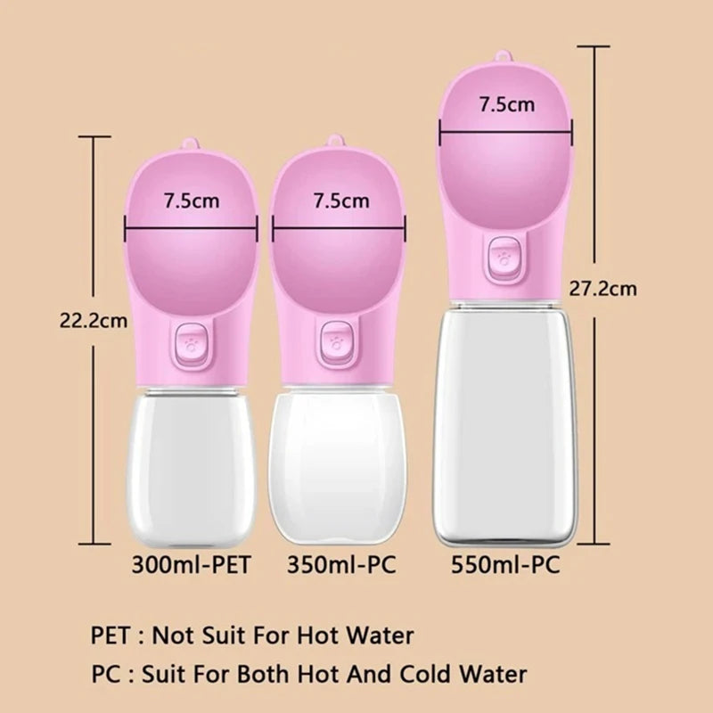 Portable Dog Water Bottle | Leakproof 2-in-1 Travel & Walking Bottle