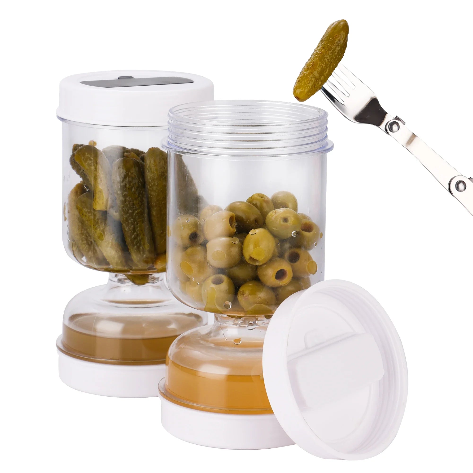 Olive Jar with Fork and Divider