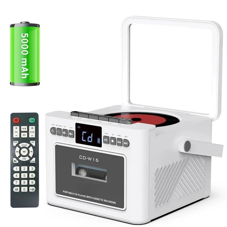 Boombox CD, Cassette and Bluetooth 5.0 Player