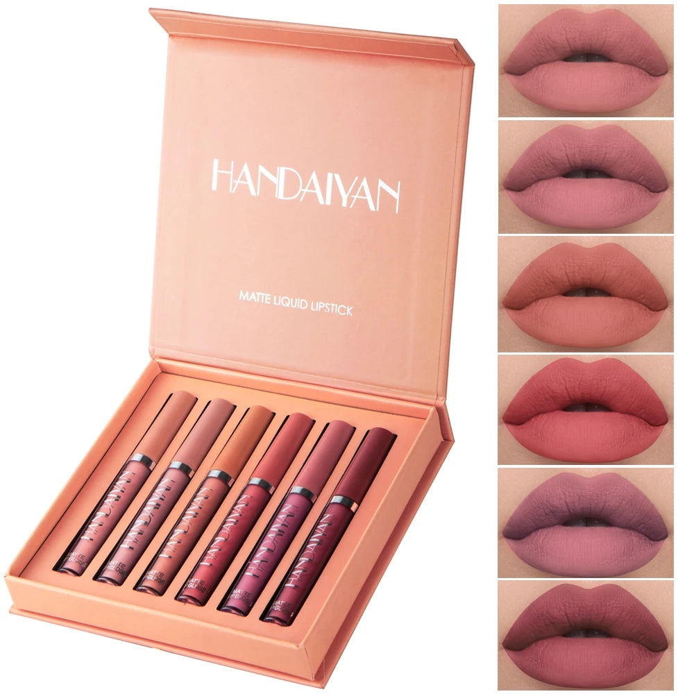 Set of 6 Long-Lasting Matte Lipsticks, Gift Box