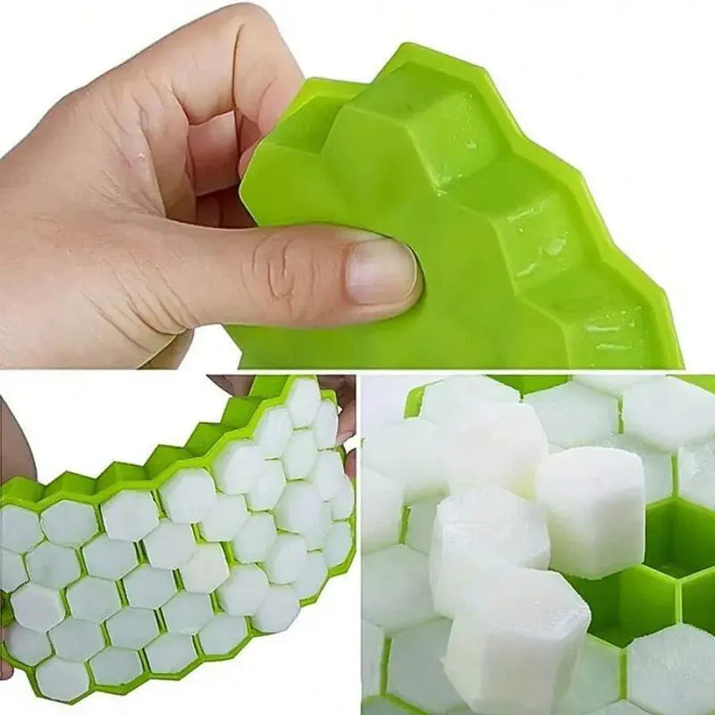 Honeycomb ice mold silicone tray