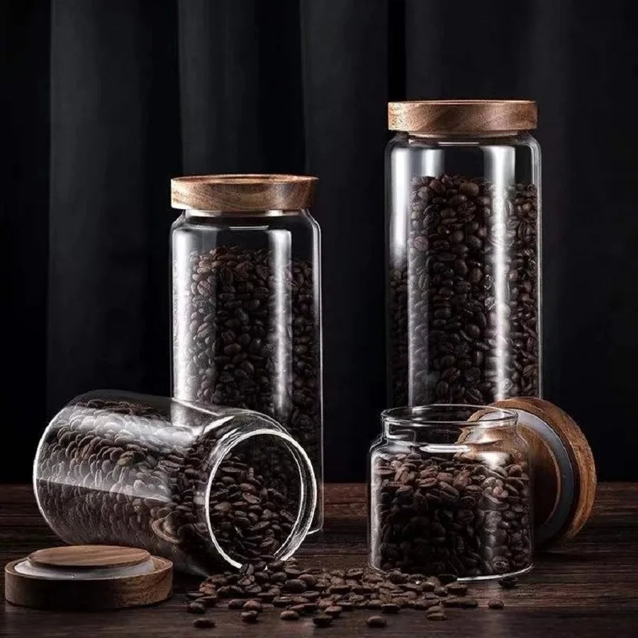 Glass Storage Jar with Lid | Airtight Pantry Canister