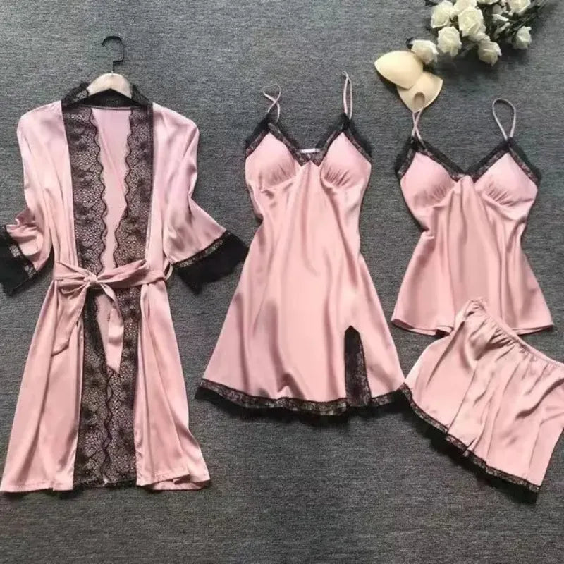 Women's 4-Piece Pajama Set