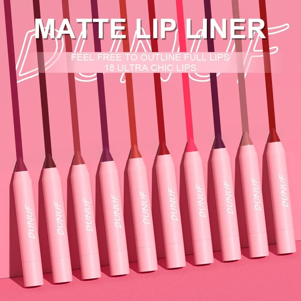 Set of 18 Lip Liner Pencils - Matte and Waterproof