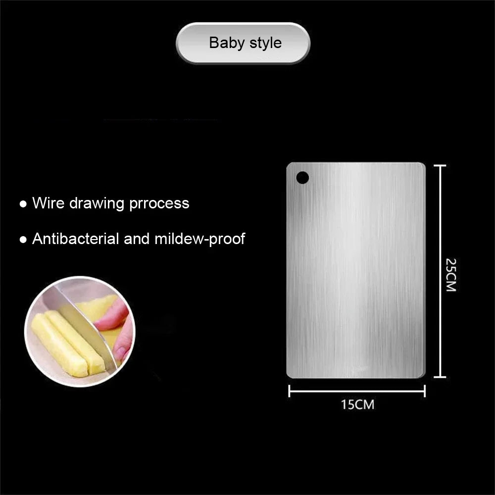 Stainless steel cutting board double sided