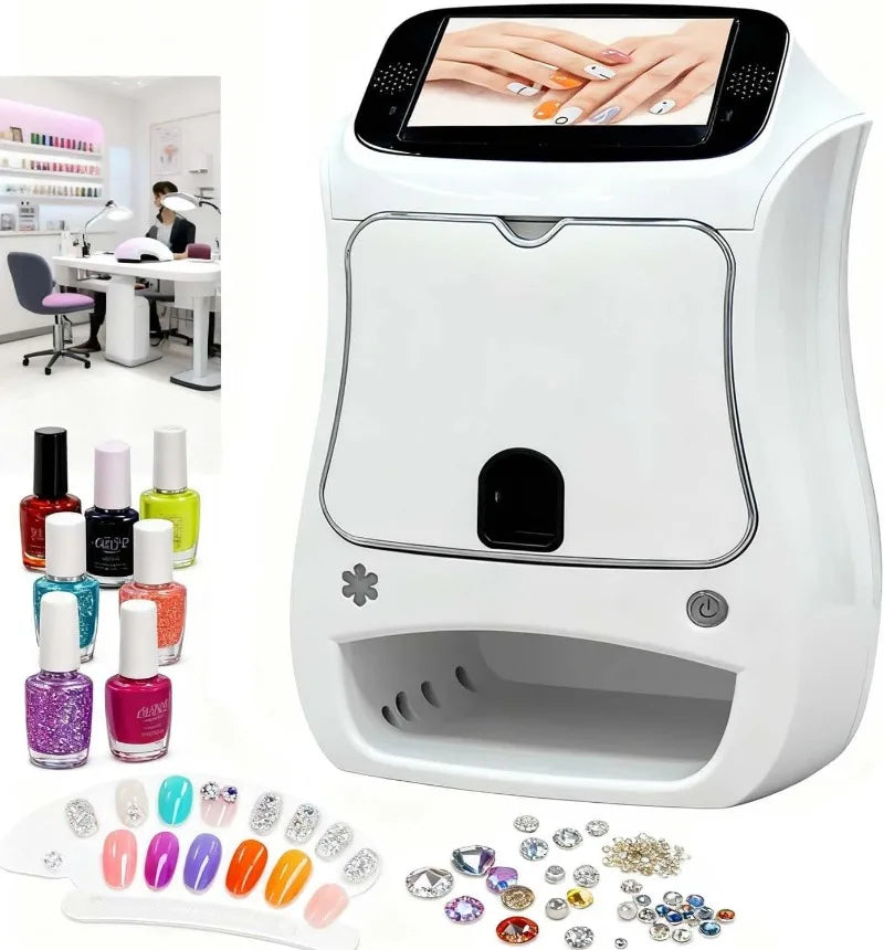 Professional 3D Nail Printer | Automatic Digital Nail Art Machine for Salon and Home Use (DIY)