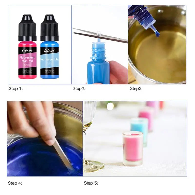 Candle Dye (30 Colors) | Liquid Soy Wax Dye, Soap Making, Resin Pigment | Handmade Craft Supplies