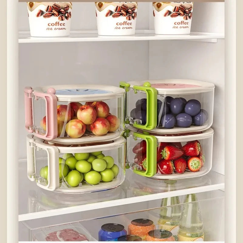 2-in-1 Double Layer Fruit Washing Basket with Lid
