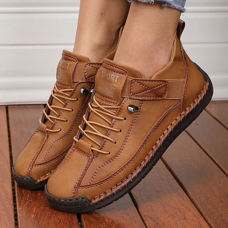 Women's Retro British Style Boots | Mid-Height Non-Slip Ankle Boots | Luxurious Design Work Shoes
