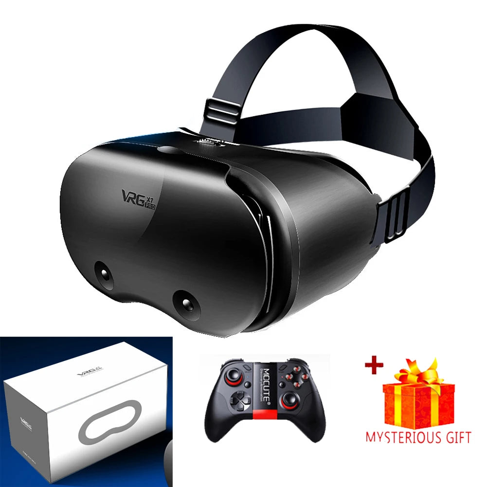 3D VR Headset for iPhone & Android, Virtual Reality Glasses with Real Lenses