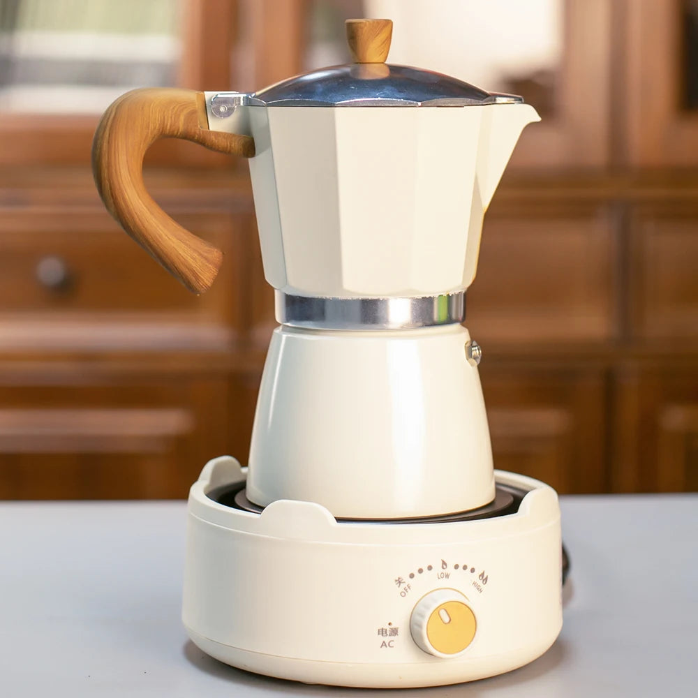 Stovetop moka pot coffee maker