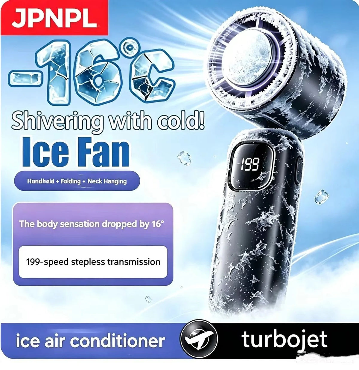 Ventilador de Cuello USB de 8000 mAh, Portátil, Sin Aspas, Mini, Recargable, Silencioso, con Pantalla LED Digital, Enfriador de Aire Eléctrico de Mano