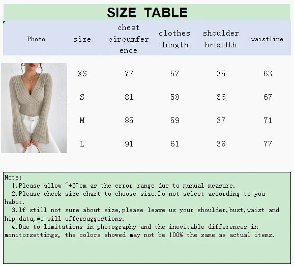 Women's Long Sleeve V-Neck Top