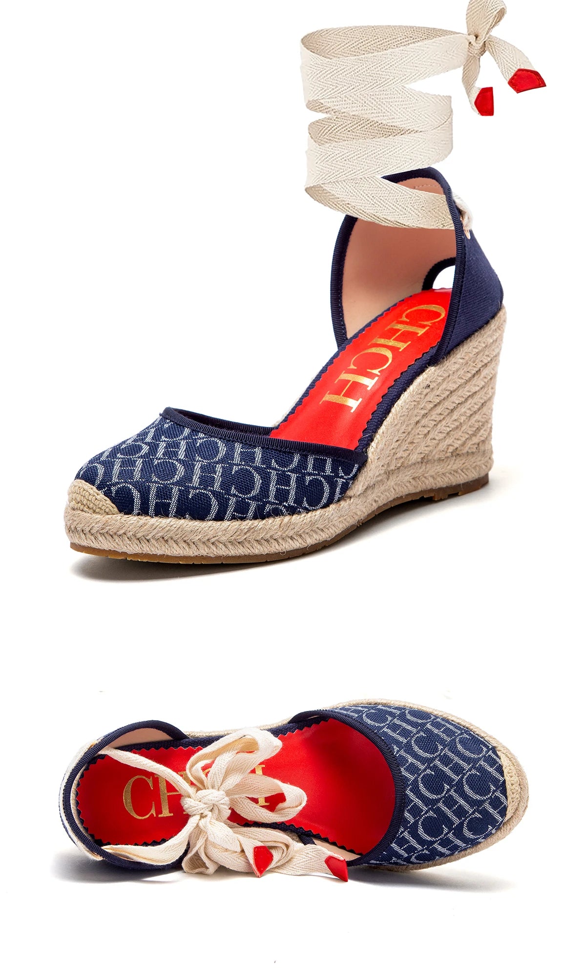 Women's wedge espadrilles | 8cm summer heels with closed toe