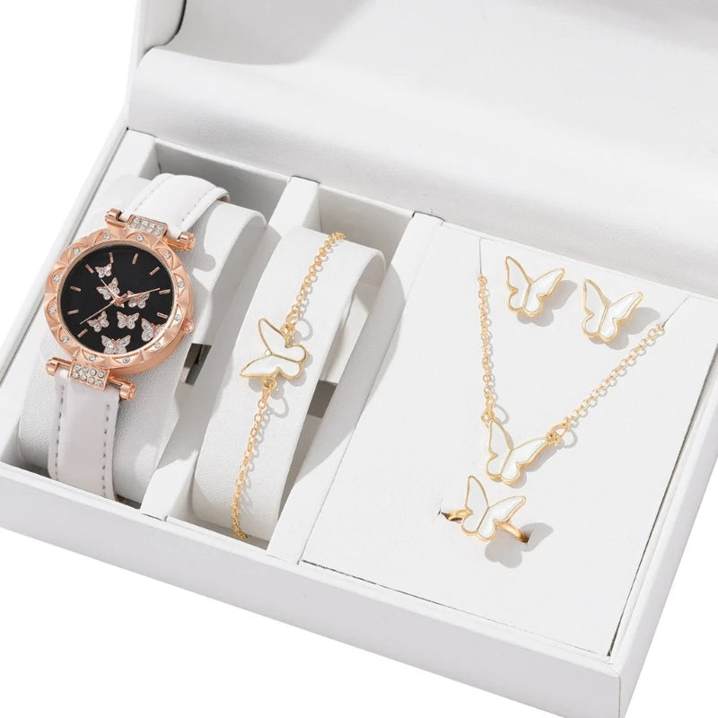 Butterfly jewelry set for women 5 in 1
