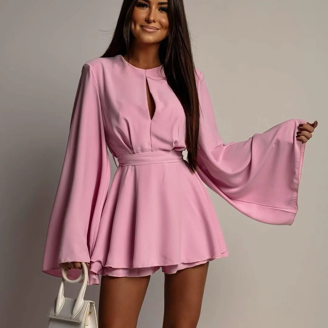 Summer romper with butterfly sleeves