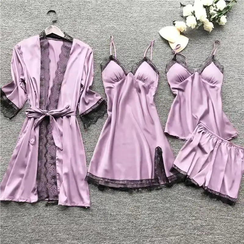 Women's 4-Piece Pajama Set