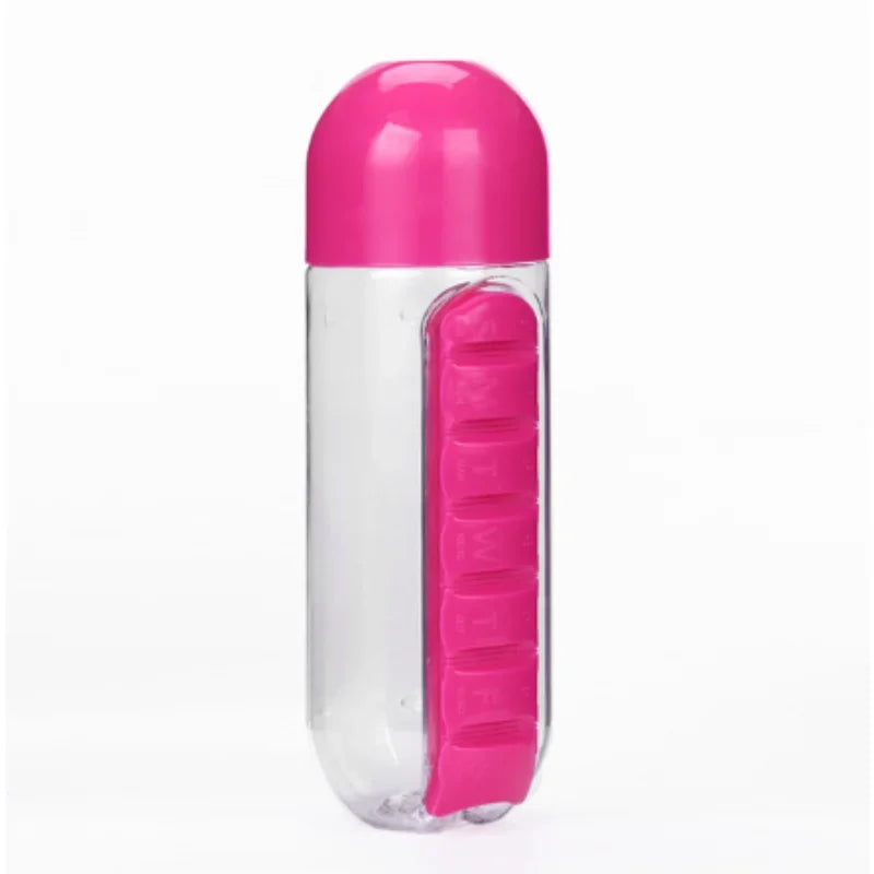 Water Bottle with Pill Organizer | 7 Day 600ml