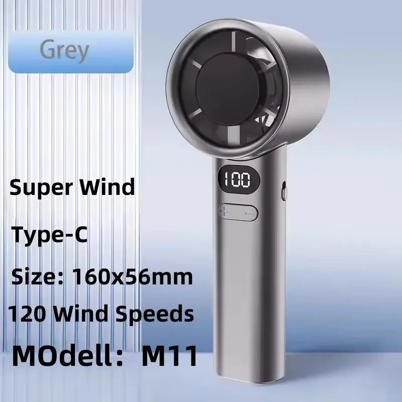 Ventilador de Cuello USB de 8000 mAh, Portátil, Sin Aspas, Mini, Recargable, Silencioso, con Pantalla LED Digital, Enfriador de Aire Eléctrico de Mano