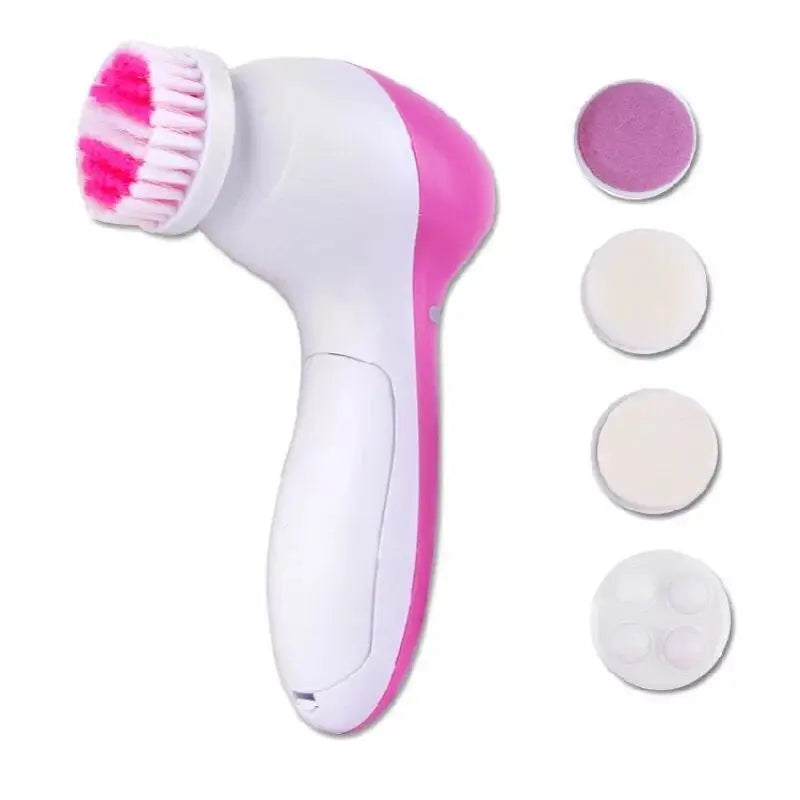 5-in-1 Electric Facial Cleansing Brush with Massager & Blackhead Remover
