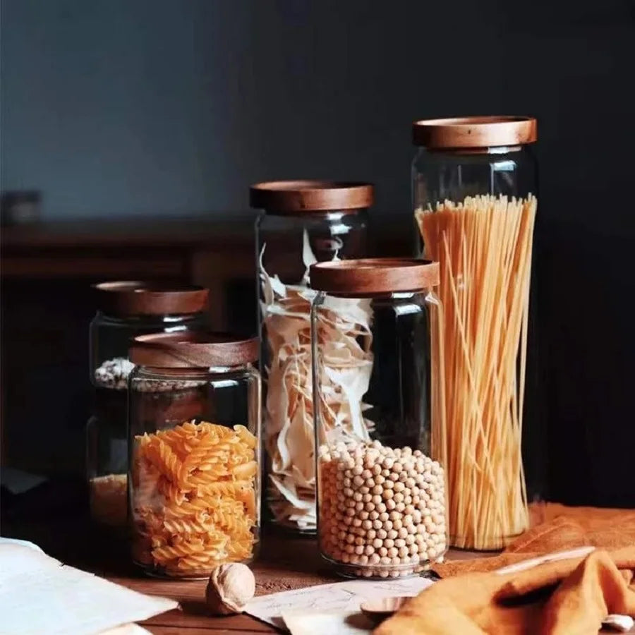 Glass Storage Jar with Lid | Airtight Pantry Canister