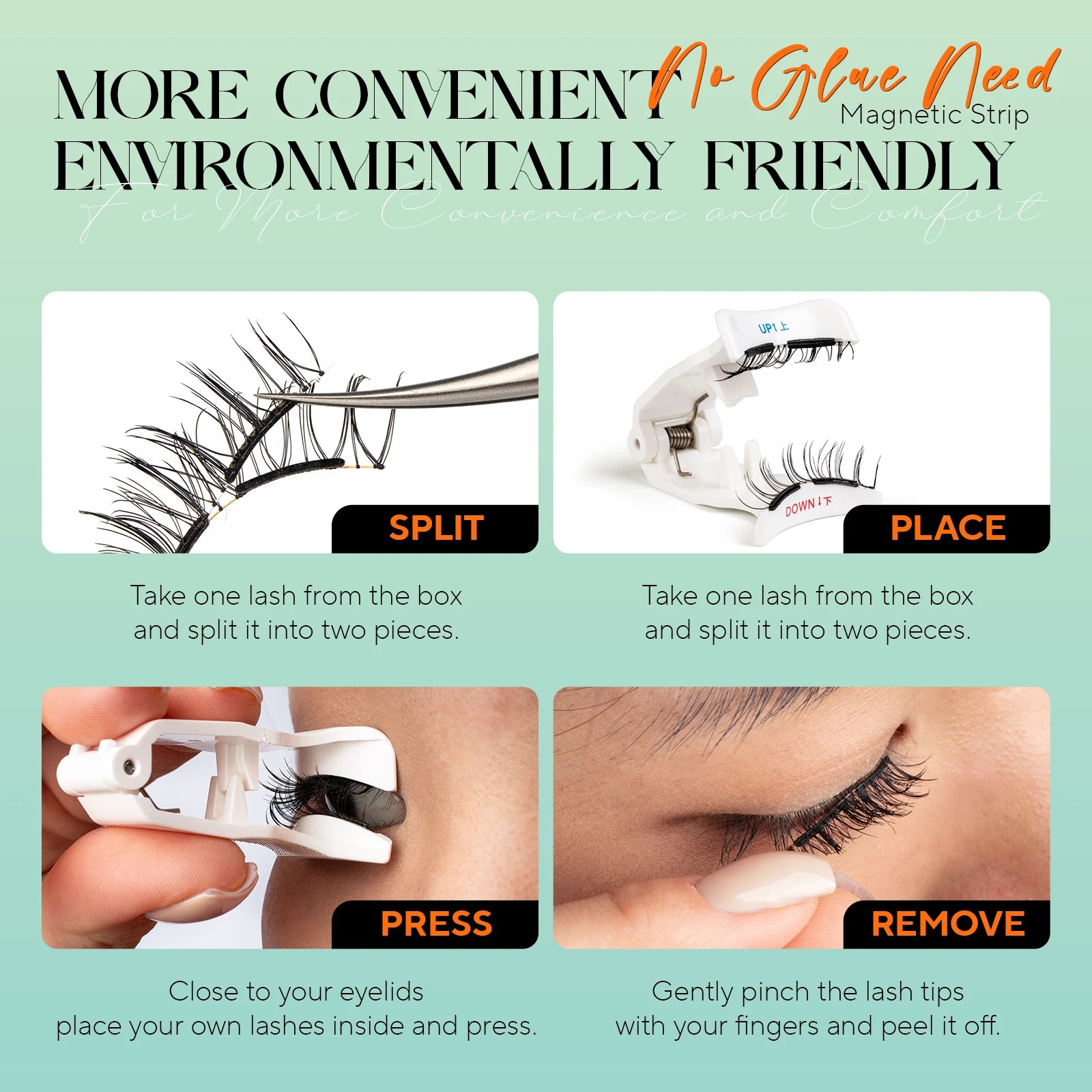 Magnetic eyelashes reusable 3D lashes