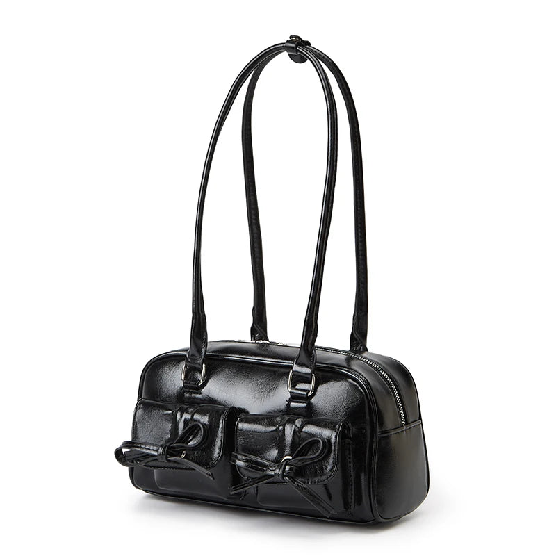 Ballet Style Shoulder Bag with Bow