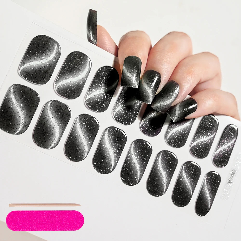 Semi-Cured Gel Nail Wraps with French Tips, Long Lasting for Nail Art & Extensions